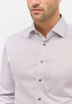 ETERNA Hemden|Big Boys*Hemd Satingewebe Langarm Braun