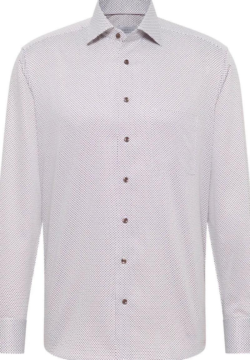 ETERNA Hemden|Big Boys*Hemd Satingewebe Langarm Braun