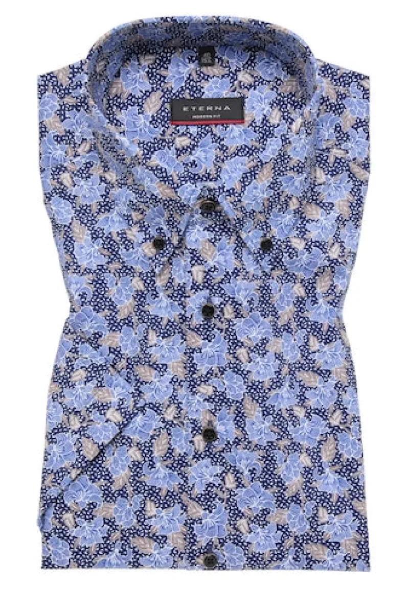 ETERNA Hemden|Big Boys*Hemd Twill Kurzarm Blau