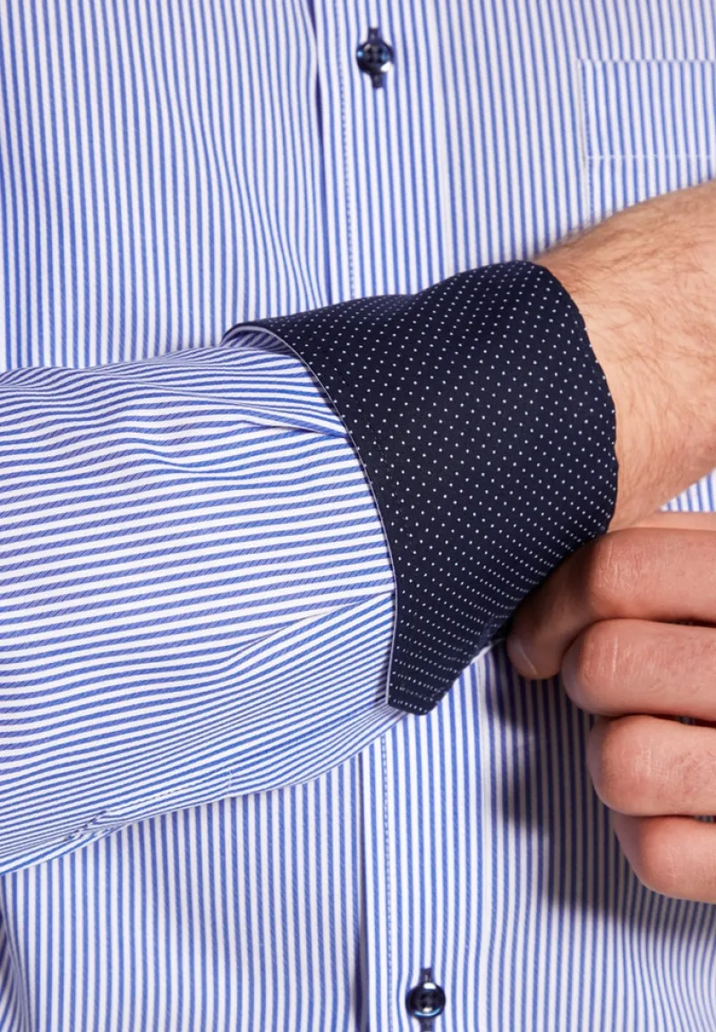 ETERNA Hemden|Big Boys*Hemd Twill Langarm Blau