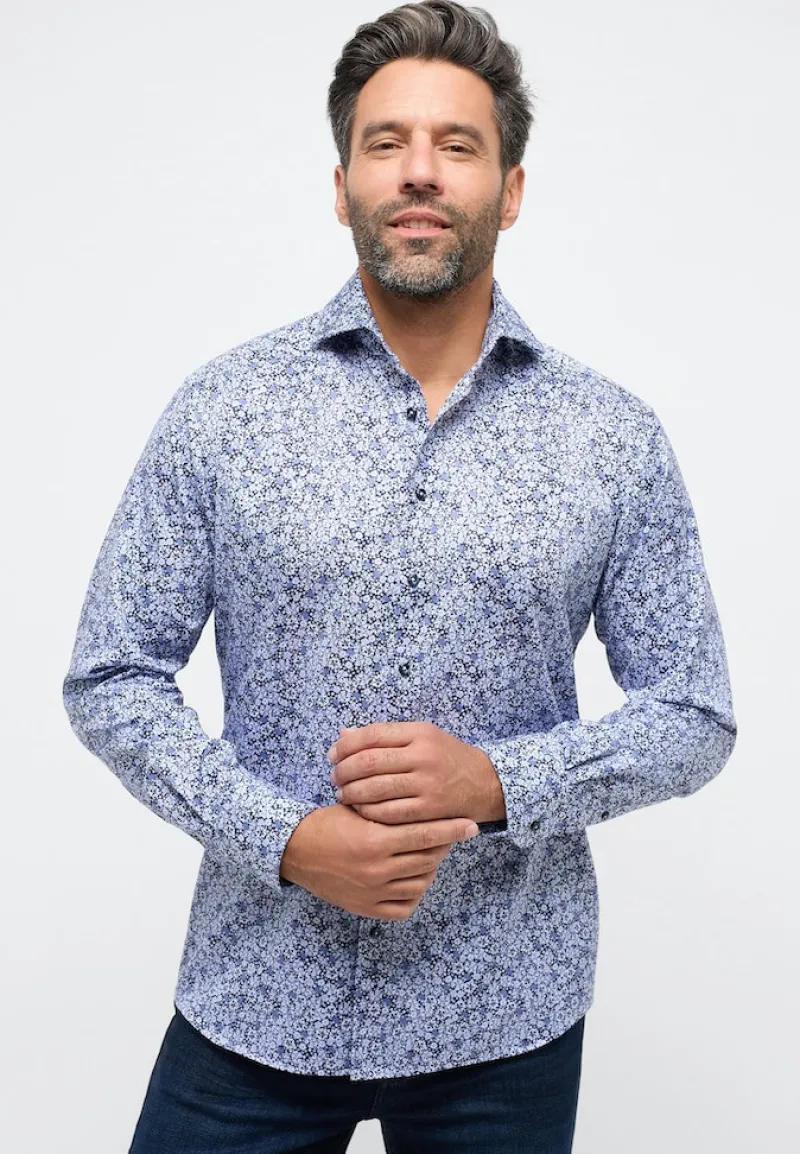 ETERNA Hemden|Big Boys*Hemd Twill Langarm Blau