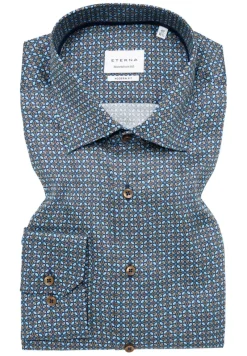 ETERNA Hemden|Big Boys*Hemd Twill Langarm Braun