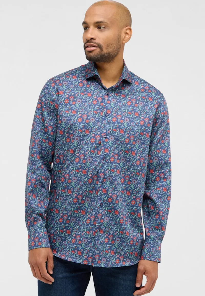 ETERNA Hemden|Big Boys*Hemd Twill Langarm dunkelblau