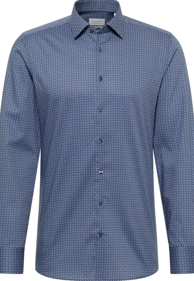 ETERNA Hemden|Big Boys*Hemd Twill Langarm dunkelblau