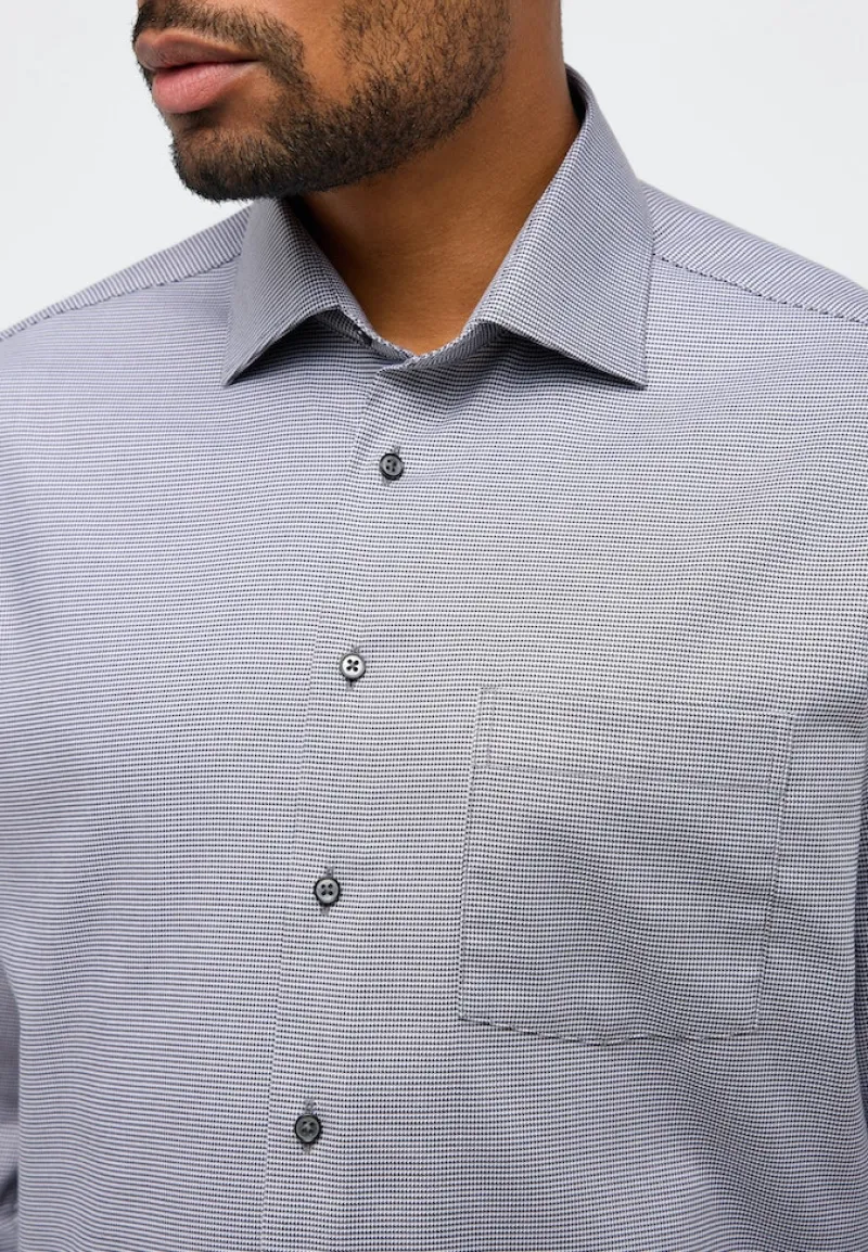 ETERNA Hemden|Big Boys*Hemd Twill Langarm Grau