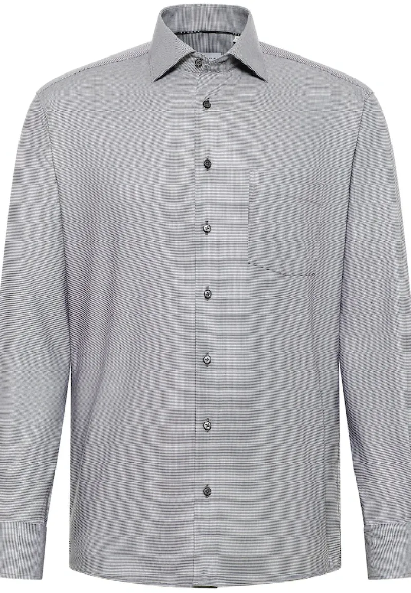 ETERNA Hemden|Big Boys*Hemd Twill Langarm Grau