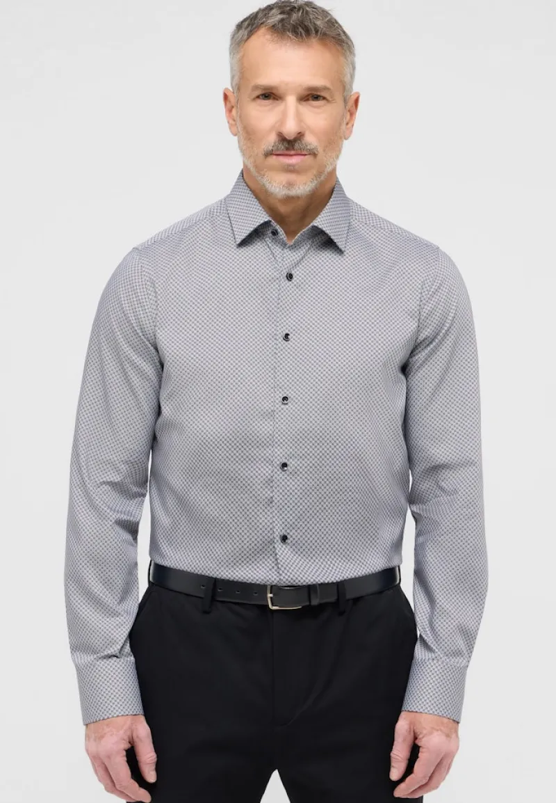 ETERNA Hemden|Big Boys*Hemd Twill Langarm Grau