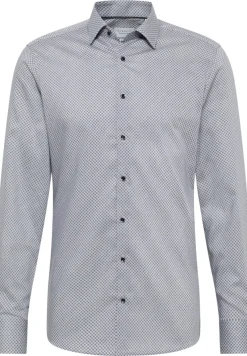 ETERNA Hemden|Big Boys*Hemd Twill Langarm Grau