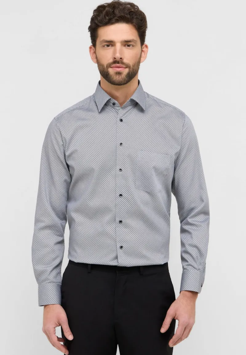 ETERNA Hemden|Big Boys*Hemd Twill Langarm Grau