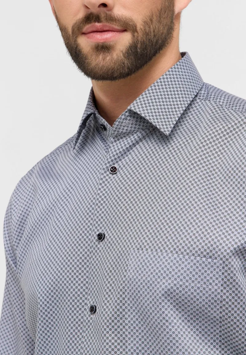 ETERNA Hemden|Big Boys*Hemd Twill Langarm Grau