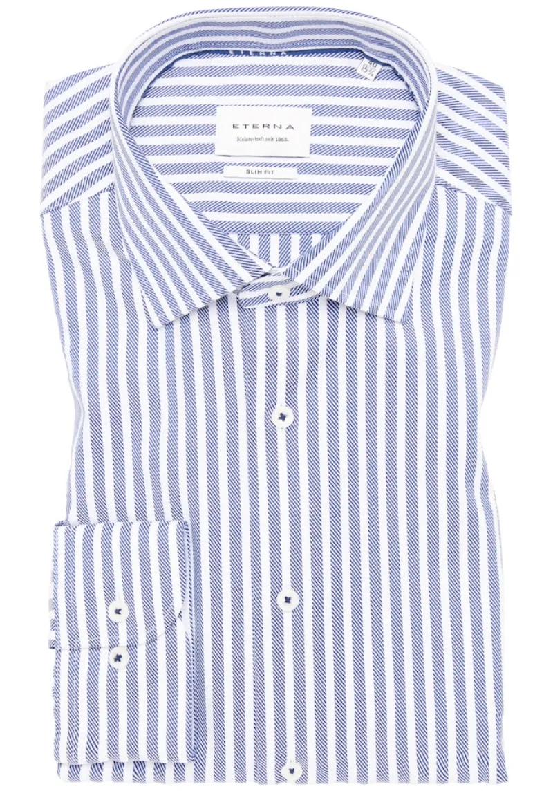 ETERNA Hemden|Big Boys*Hemd Twill Langarm rauchblau