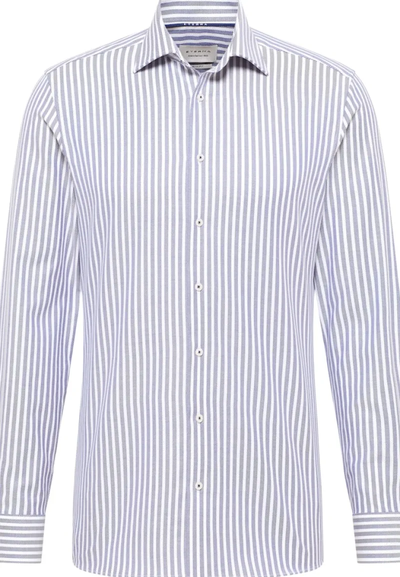 ETERNA Hemden|Big Boys*Hemd Twill Langarm rauchblau