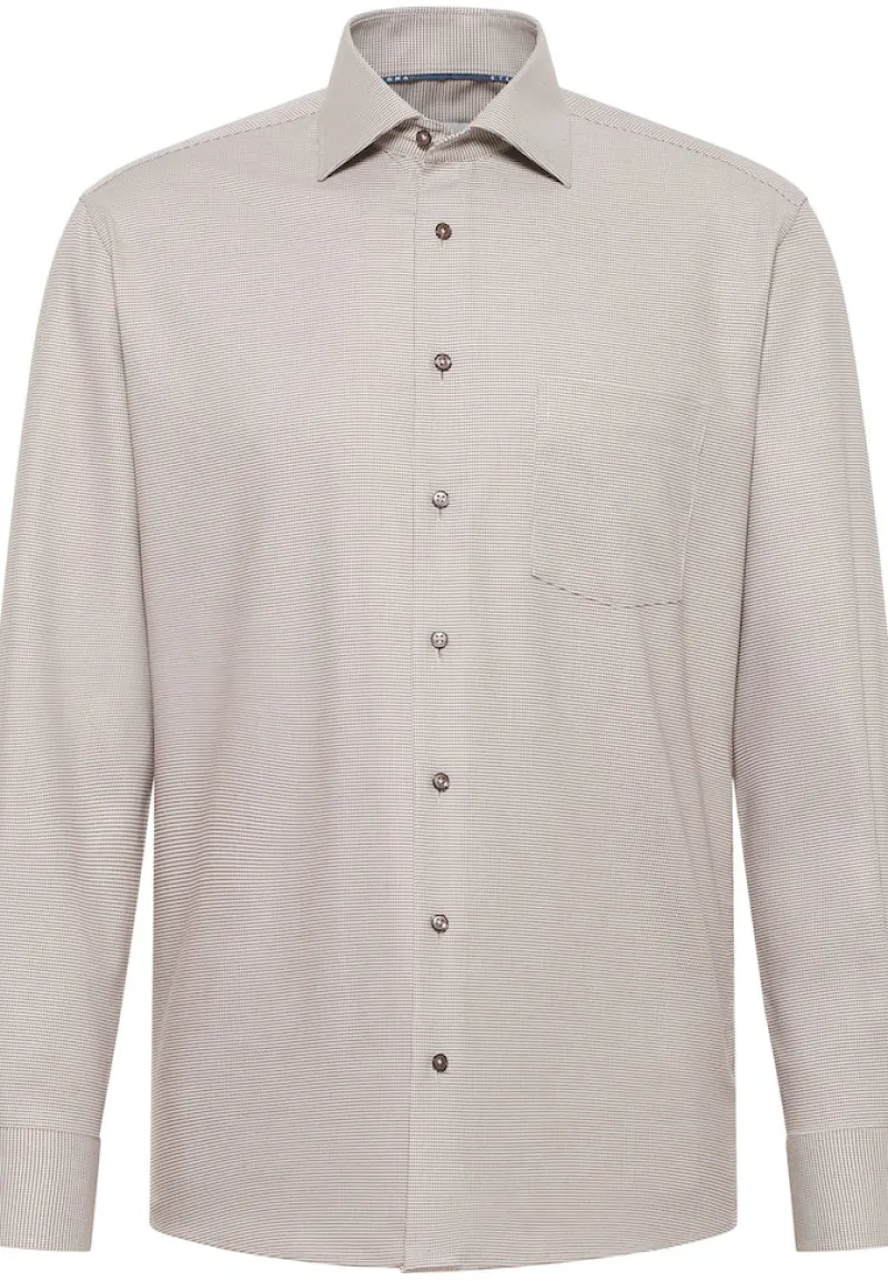 ETERNA Hemden|Big Boys*Hemd Twill Langarm sand