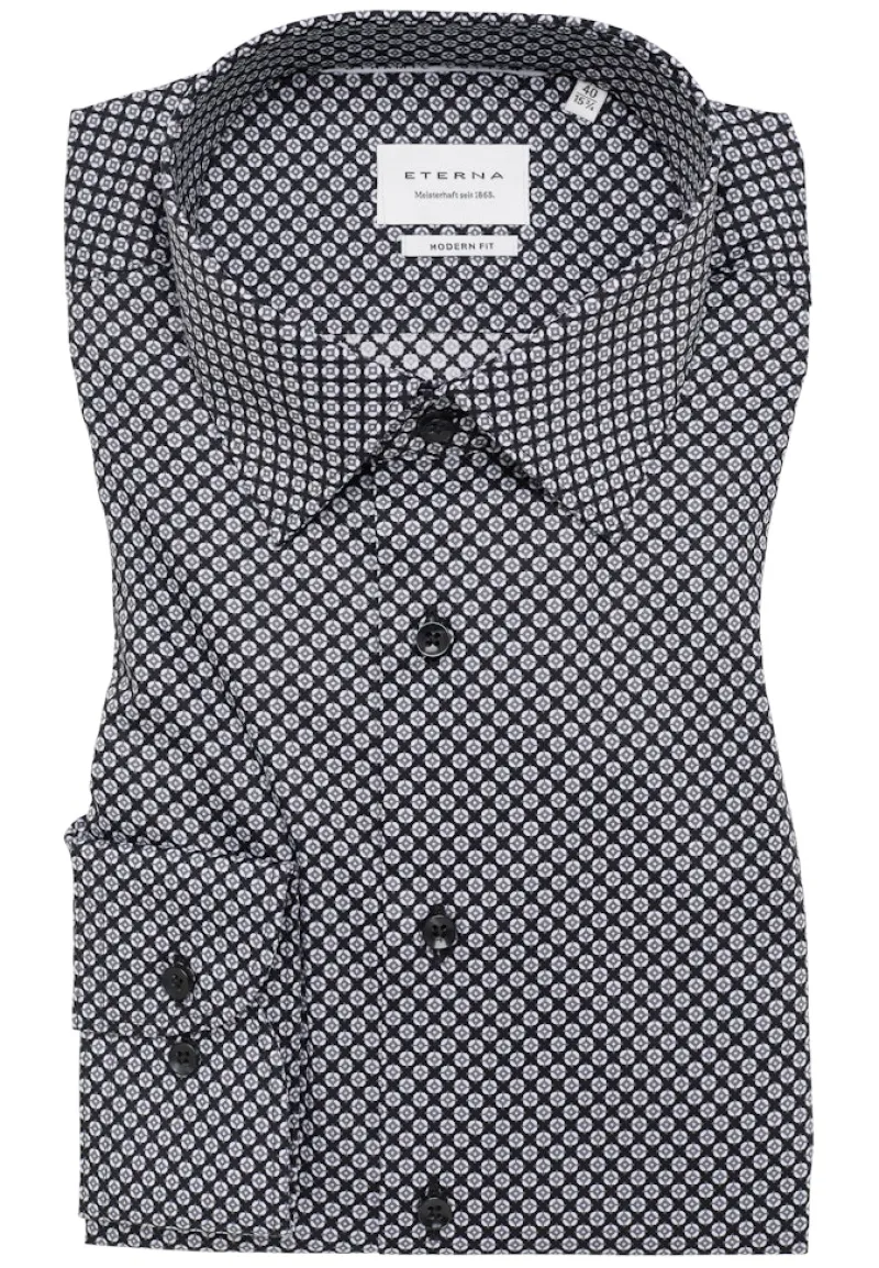 ETERNA Hemden|Big Boys*Hemd Twill super langer Arm (72 cm) anthrazit