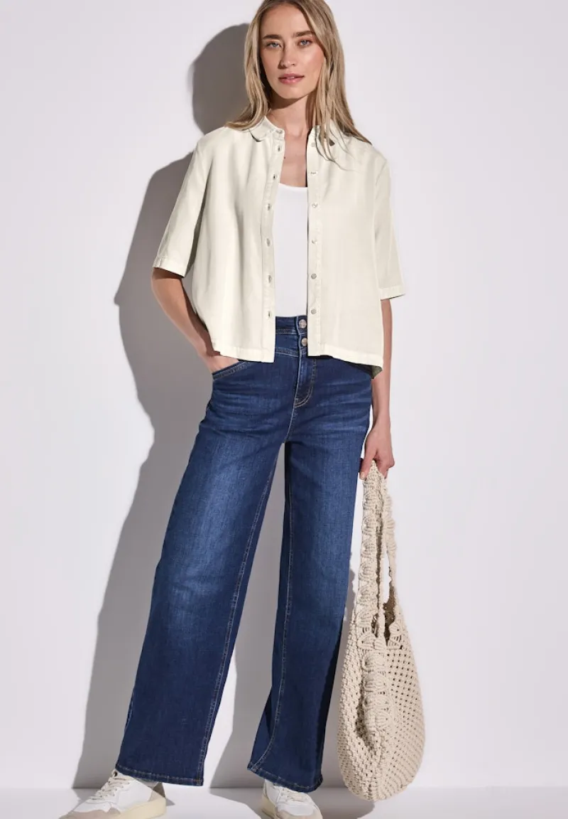 Street One Blusen*Hemdbluse im Washed-Look moonstone sand