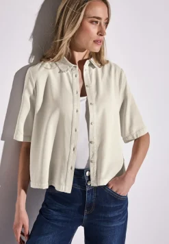 Street One Blusen*Hemdbluse im Washed-Look moonstone sand