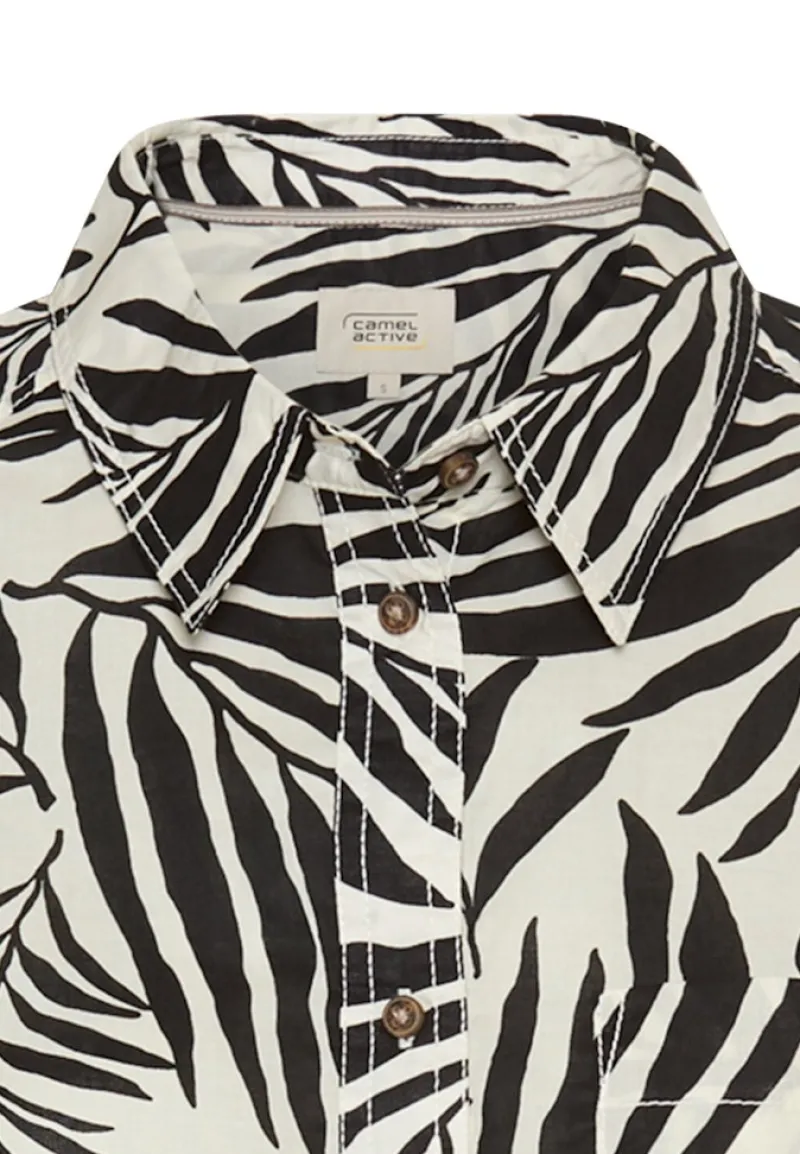 Camel Active Blusen*Hemdbluse mit Blumenprint aus Baumwolle aop