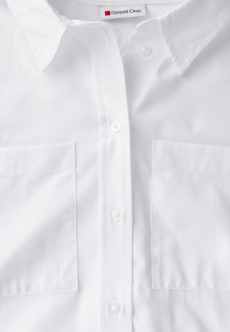 Street One Blusen*Hemdbluse mit Brusttaschen white