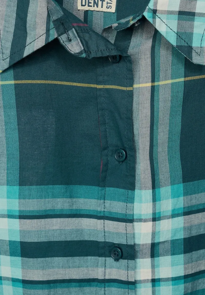 Cecil Blusen*Hemdbluse mit Karomuster deep lake green