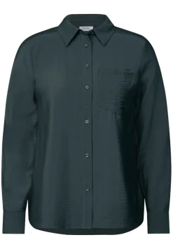 Cecil Blusen*Hemdbluse mit Struktur slate khaki