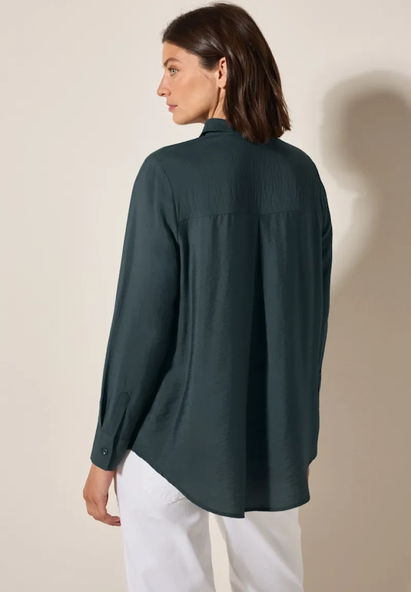 Cecil Blusen*Hemdbluse mit Struktur slate khaki