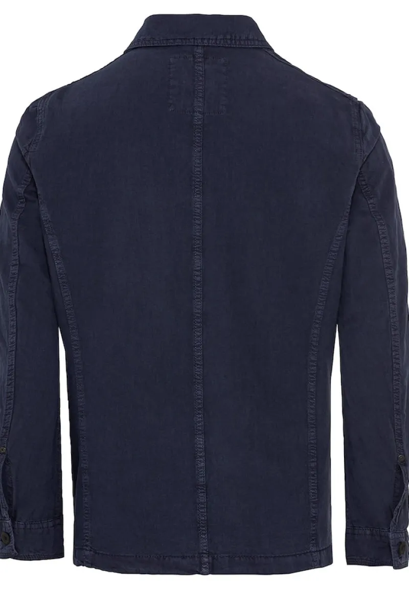 Camel Active Jacken*Hemdjacke aus Baumwoll-Leinenmix night blue