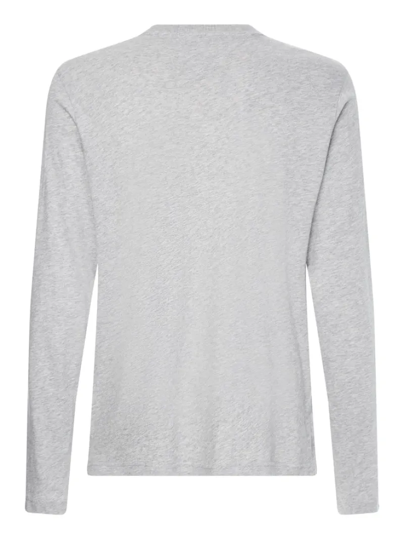 Tommy Hilfiger Shirts*HENLEY Langarmshirt light grey heather