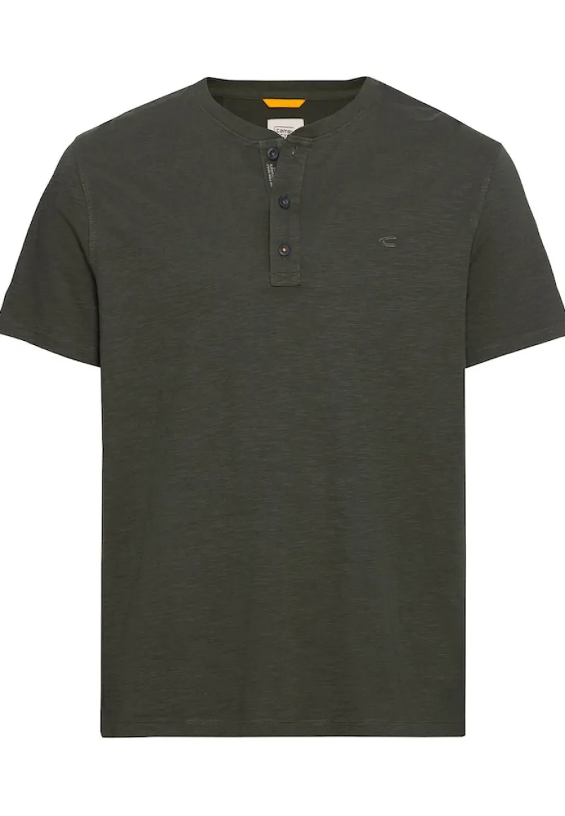 Camel Active Shirts|Big Boys*Henley T-Shirt aus reiner Baumwolle leaf green