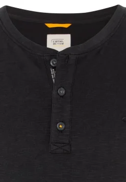 Camel Active Shirts|Big Boys*Henley T-Shirt aus reiner Baumwolle Asphalt