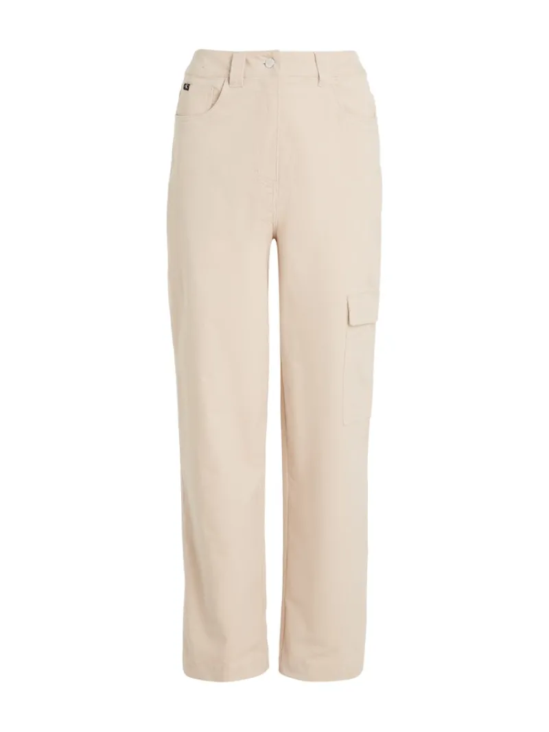 Calvin Klein Jeans Hosen*HIGH RISE CORDUROY PANT putty beige
