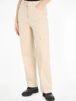Calvin Klein Jeans Hosen*HIGH RISE CORDUROY PANT putty beige