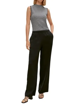 Comma Pullover & Sweatshirts*Hochgeschlossenes Stricktop Schwarz