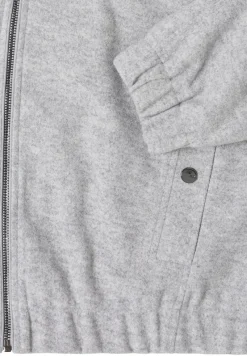 Cecil Jacken*Hoodie Blouson in Wolloptik luna grey melange