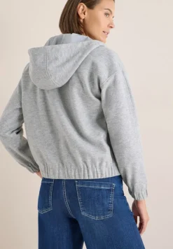 Cecil Jacken*Hoodie Blouson in Wolloptik luna grey melange