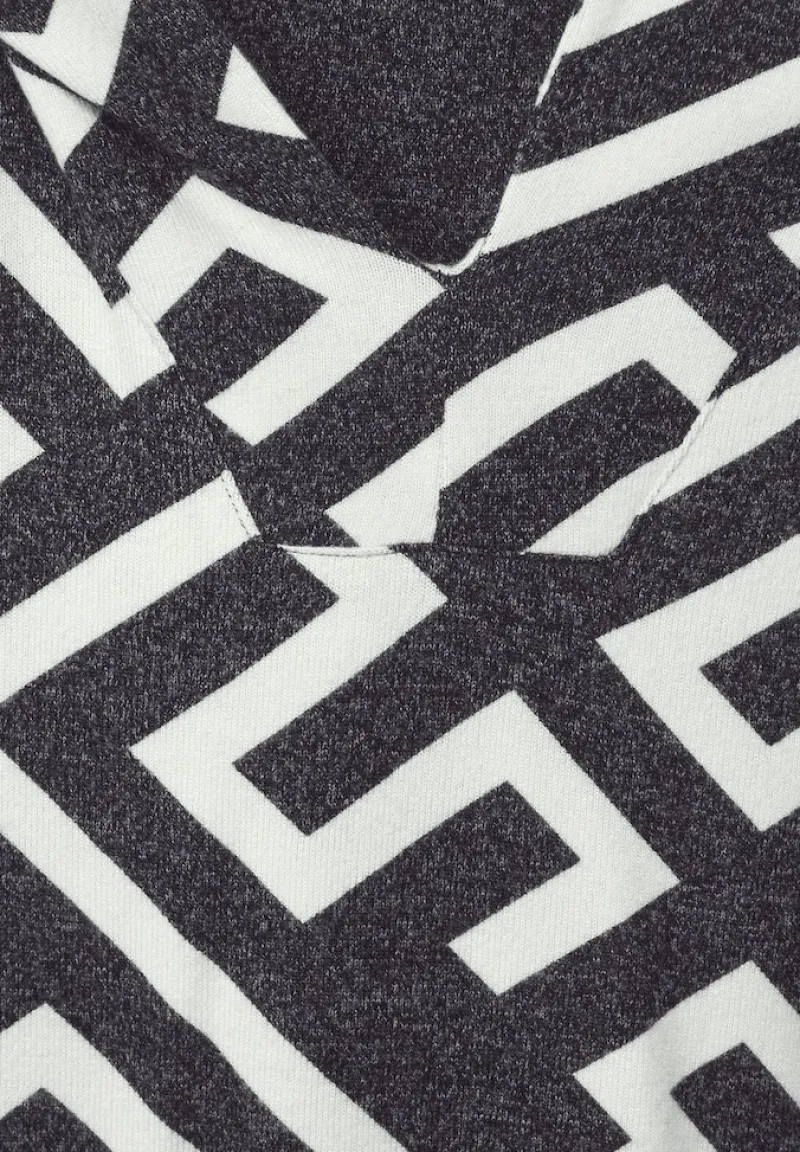 Cecil Shirts*Hoodie Langarmshirt black melange