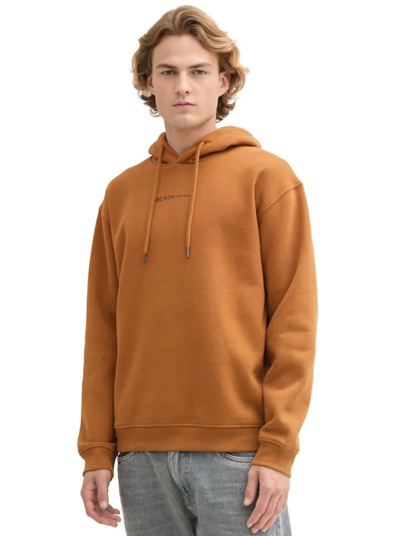 Tom Tailor Denim Pullover & Sweatshirts*Hoodie mit Bio-Baumwolle deep cognac