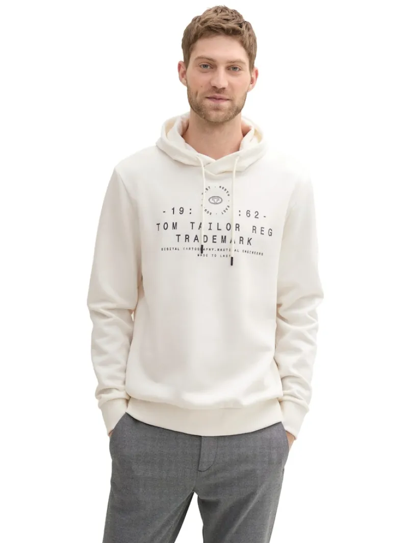 Tom Tailor Pullover & Sweatshirts|Big Boys*Hoodie mit Logo Print soft vanilla melange