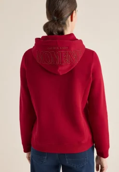 Cecil Pullover & Sweatshirts*Hoodie mit Stickerei beaujolais red