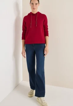 Cecil Pullover & Sweatshirts*Hoodie mit Stickerei beaujolais red