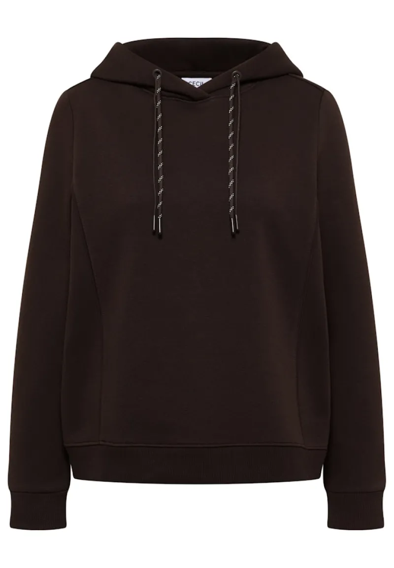 Cecil Pullover & Sweatshirts*Hoodie mit Stickerei tartufo brown