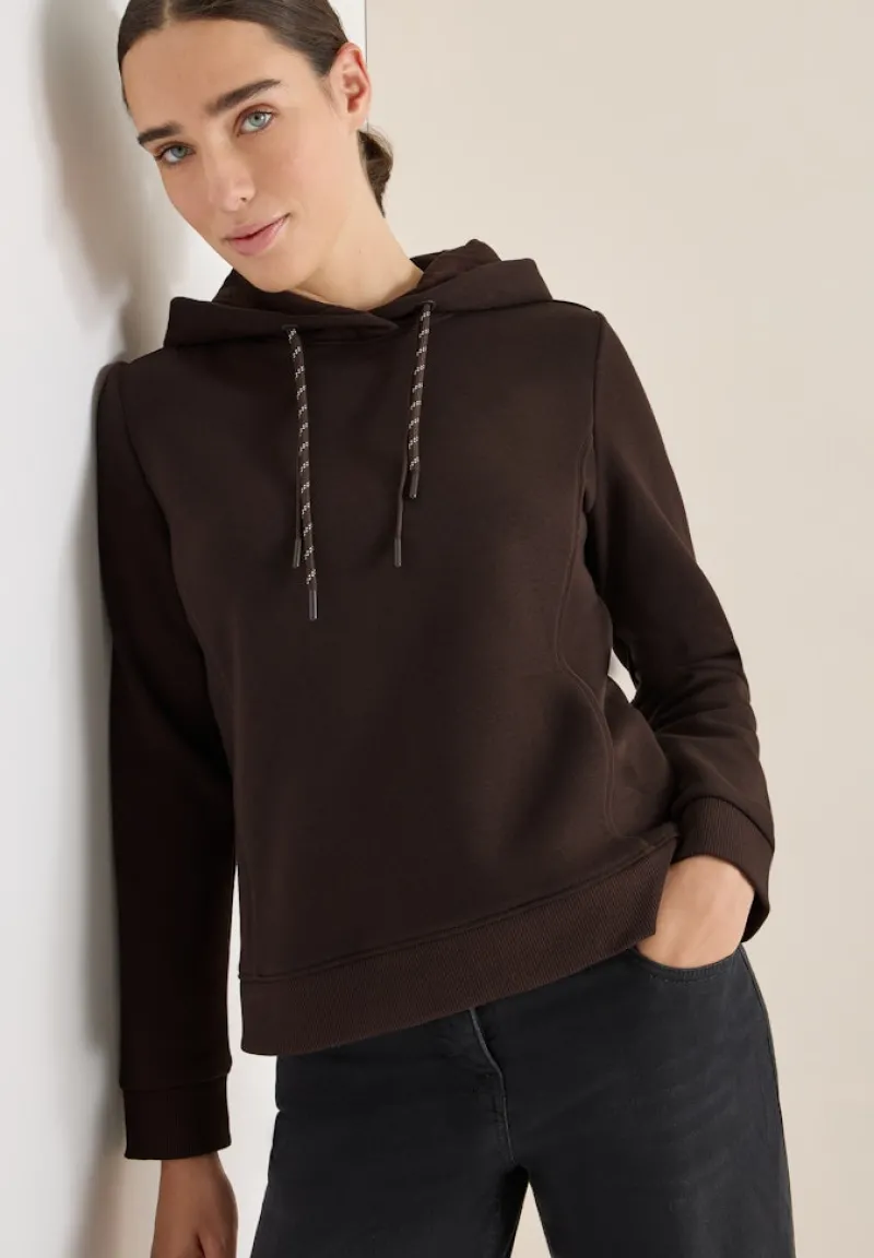 Cecil Pullover & Sweatshirts*Hoodie mit Stickerei tartufo brown