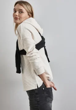 Street One Shirts*Hoodie mit Struktur lucid white