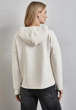 Street One Shirts*Hoodie mit Struktur lucid white