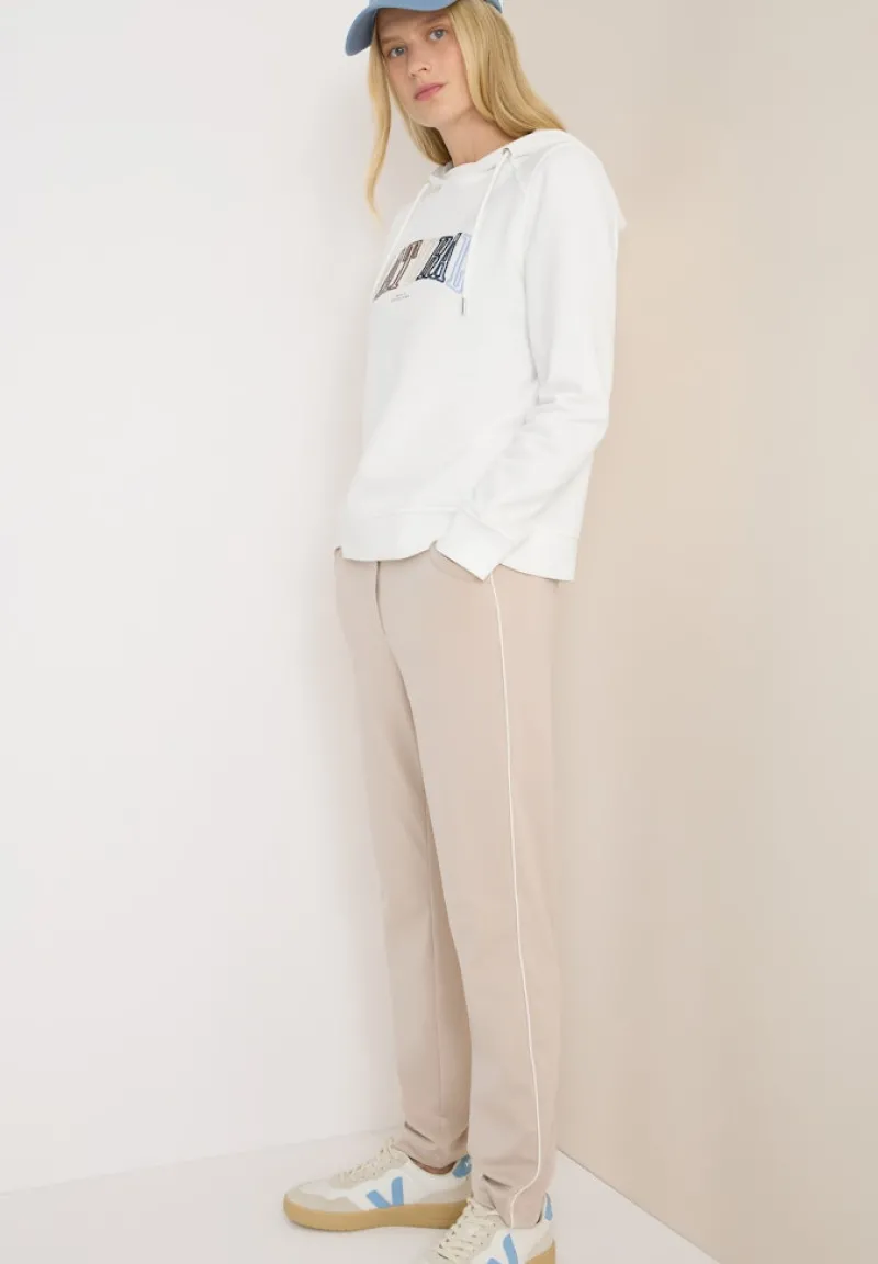 Cecil Pullover & Sweatshirts*Hoodie mit Wording vanilla white