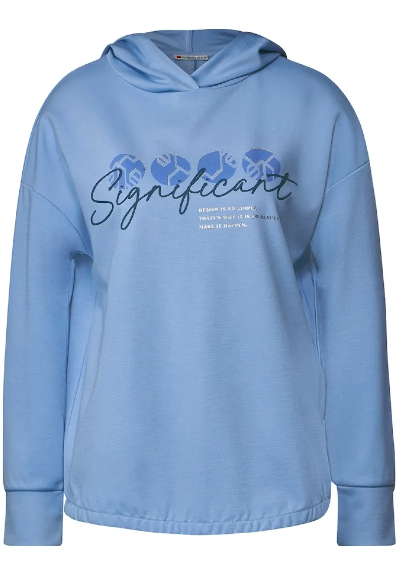 Street One Pullover & Sweatshirts*Hoodie Shirt mit Kapuze bay blue