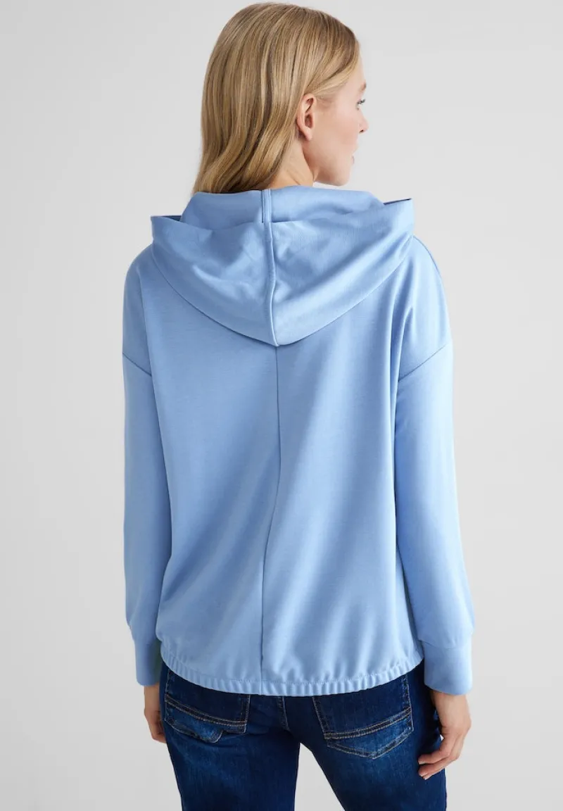 Street One Pullover & Sweatshirts*Hoodie Shirt mit Kapuze bay blue