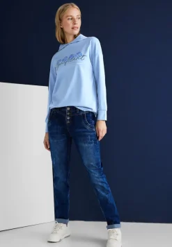 Street One Pullover & Sweatshirts*Hoodie Shirt mit Kapuze bay blue