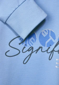 Street One Pullover & Sweatshirts*Hoodie Shirt mit Kapuze bay blue