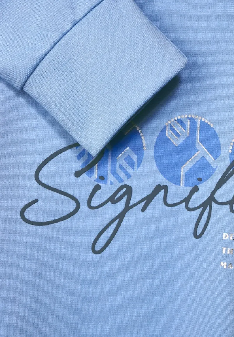 Street One Pullover & Sweatshirts*Hoodie Shirt mit Kapuze bay blue