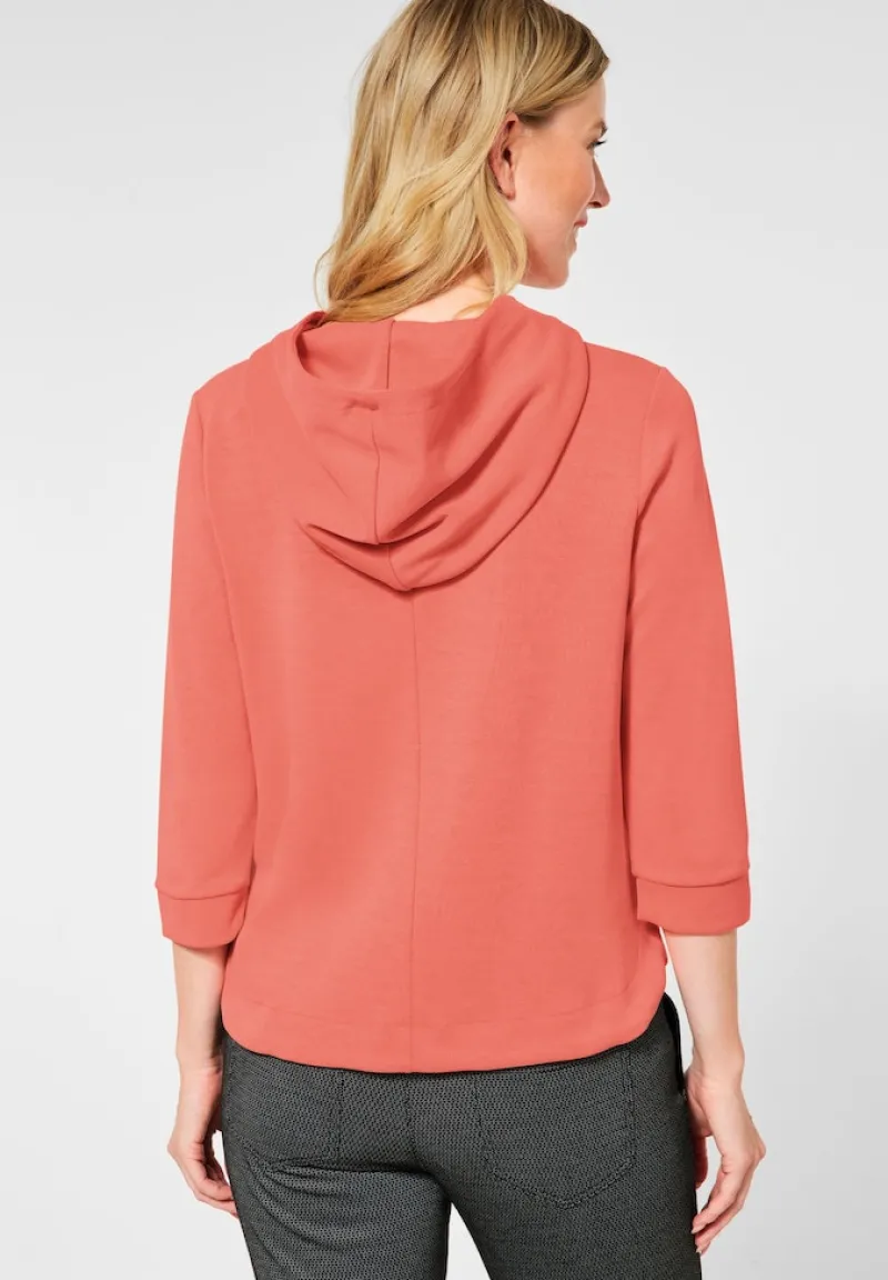 Street One Pullover & Sweatshirts*Hoodie Shirt mit Kapuze sunset coral